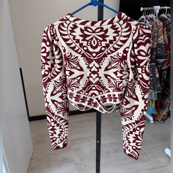 Farm Rio: Burgundy Pineapple Love Knit Top - Picture 6 of 10